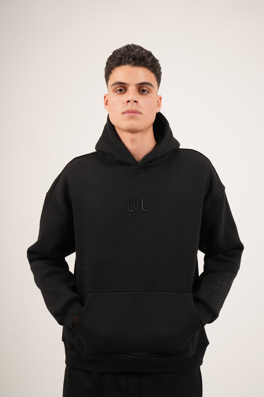 Oversized Sleeve Embroidered Sweatshirt – Unisex