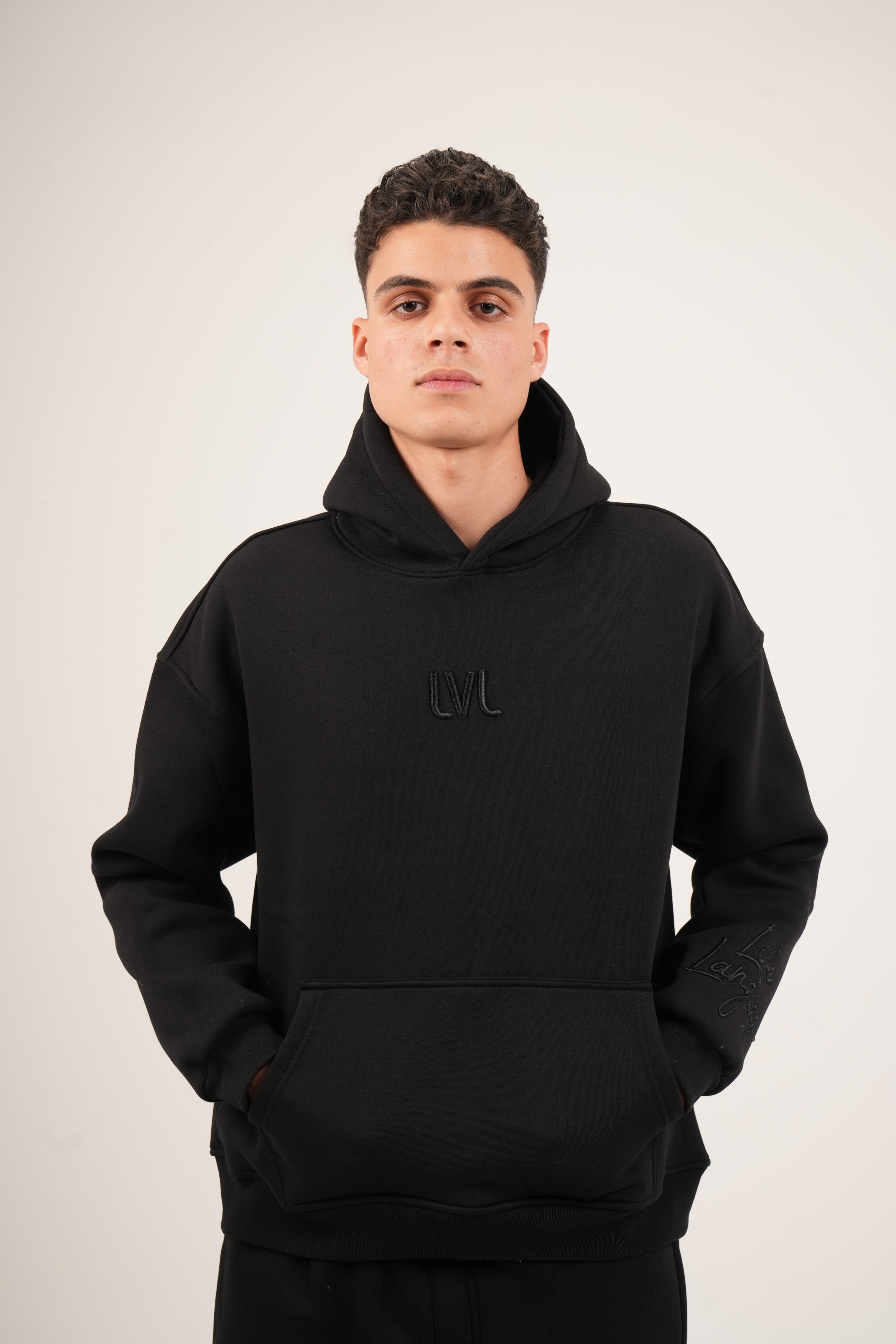 Oversized Sleeve Embroidered Sweatshirt – Unisex