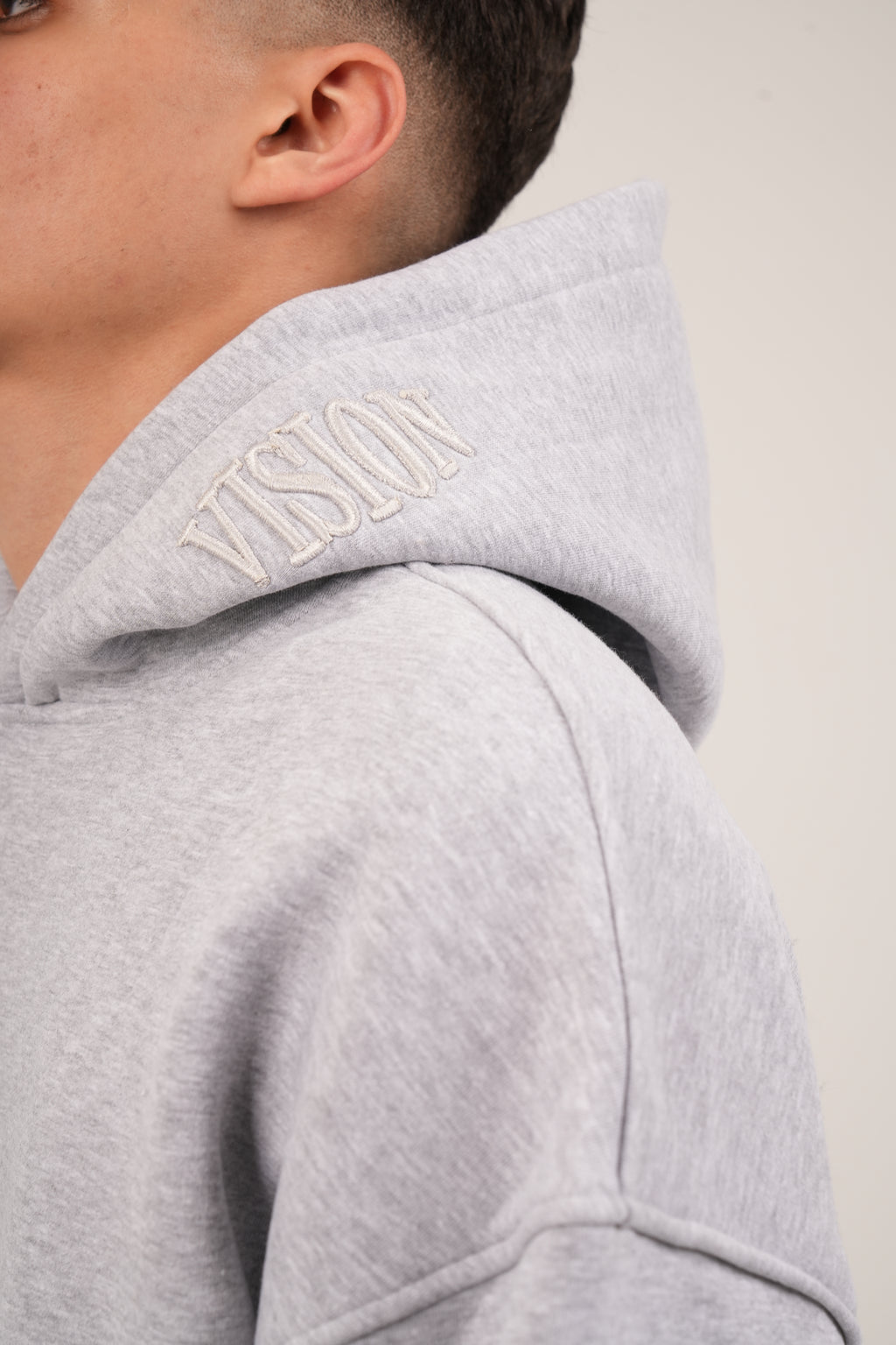 Oversized Embroidered Hood Hoodie – Unisex