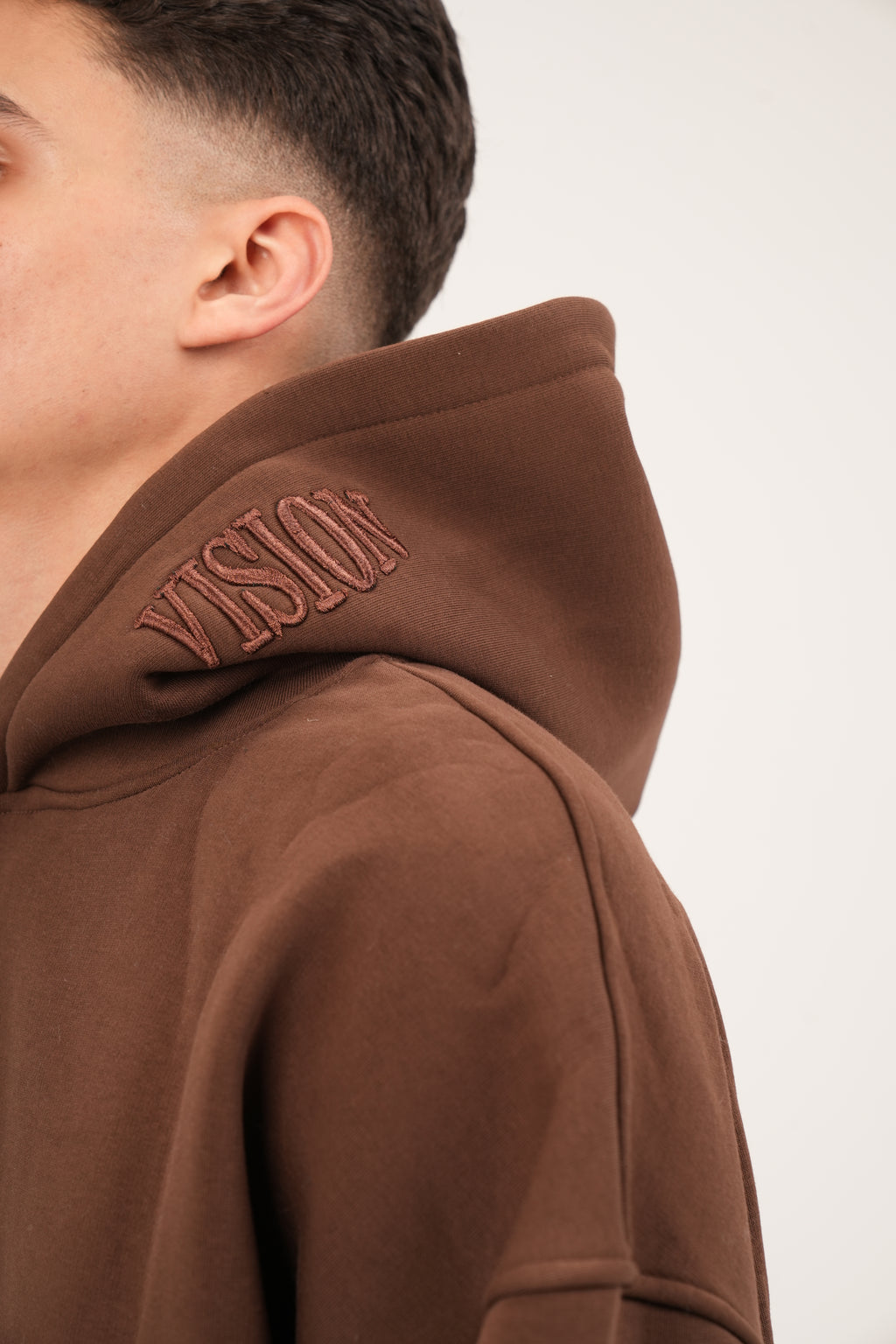 Oversized Embroidered Hood Hoodie – Unisex