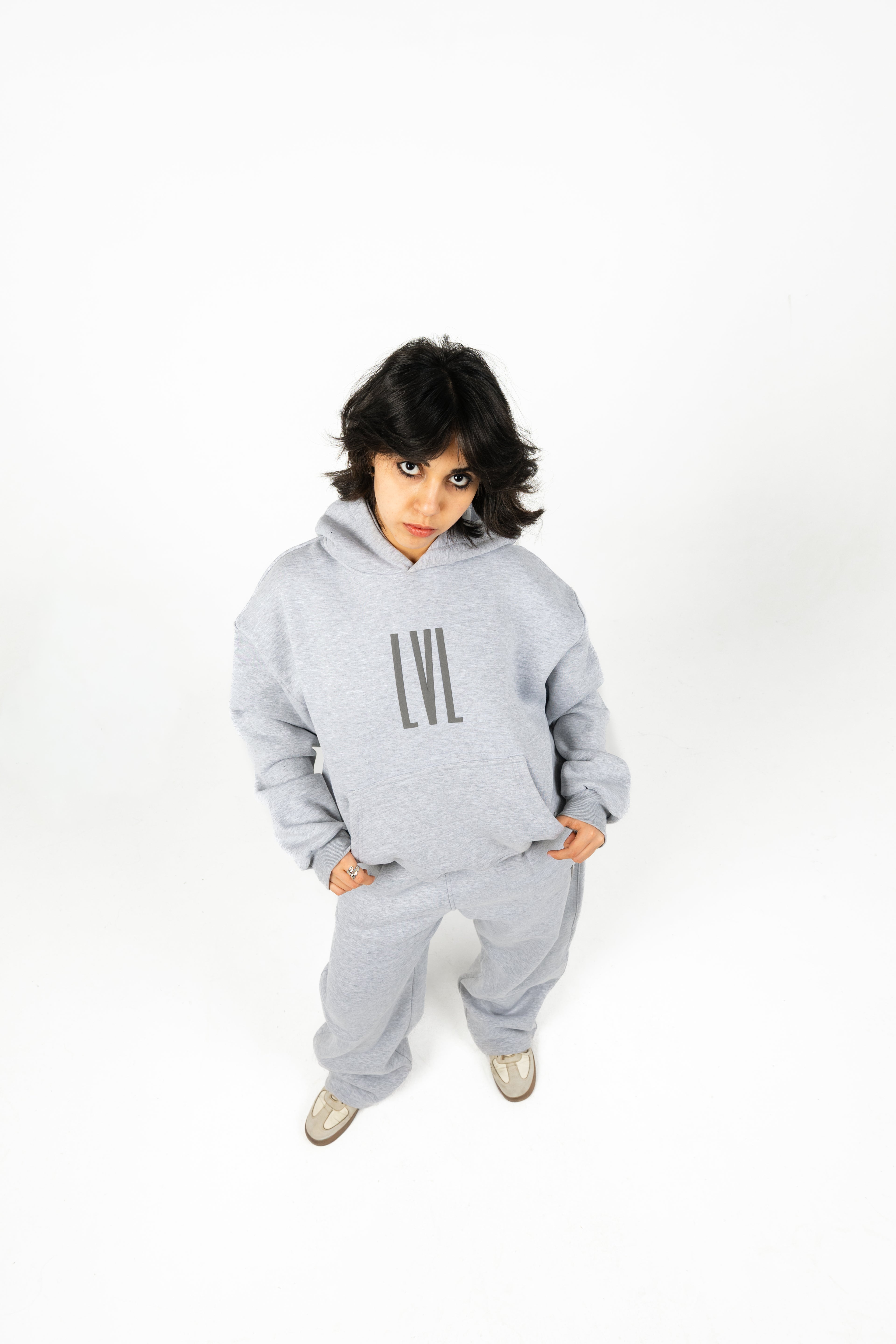 Oversized Melton Hoodie & Sweatpants Set - Unisex