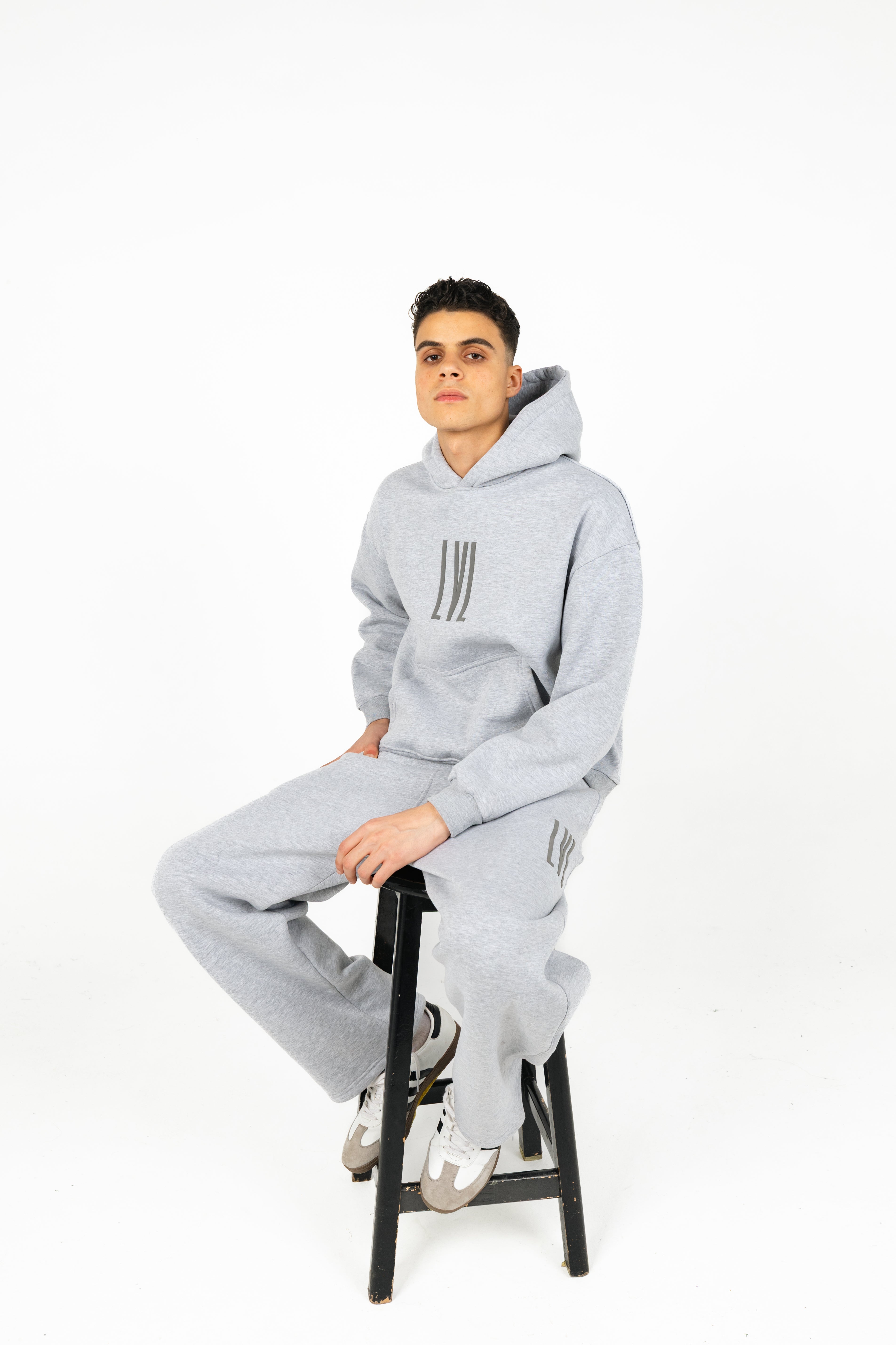 Oversized Melton Hoodie & Sweatpants Set - Unisex