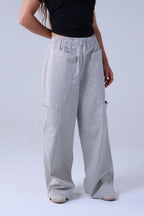 LVL Chino Stripe Pants – Loose Fit – Beige
