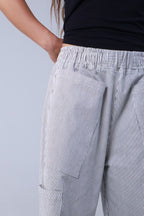 LVL Chino Stripe Pants – Loose Fit – Beige