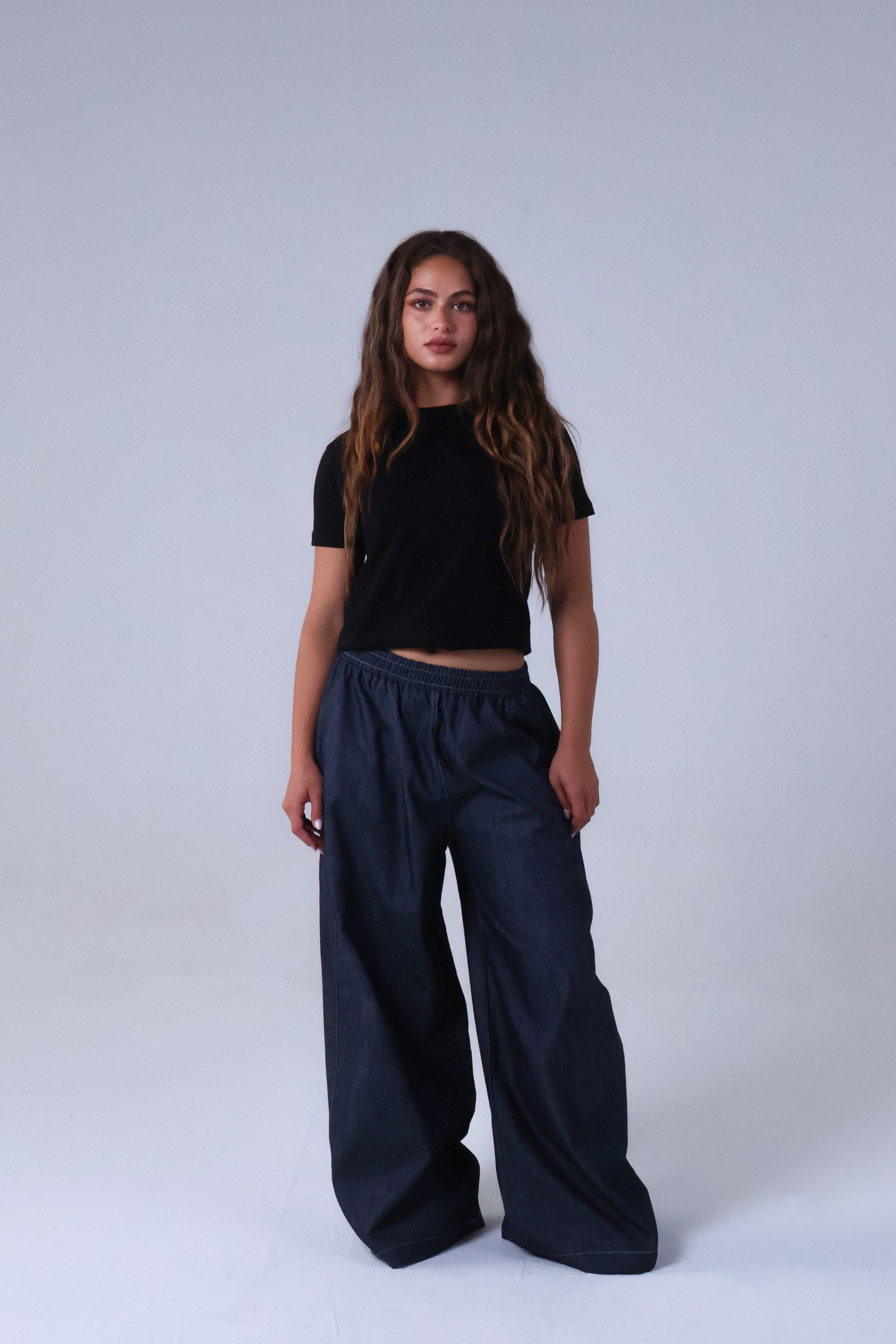 LVL Drift Denim Pants – Loose Fit – Dark Blue