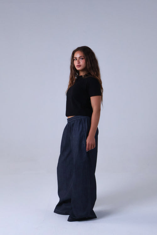 LVL Drift Denim Pants – Loose Fit – Dark Blue