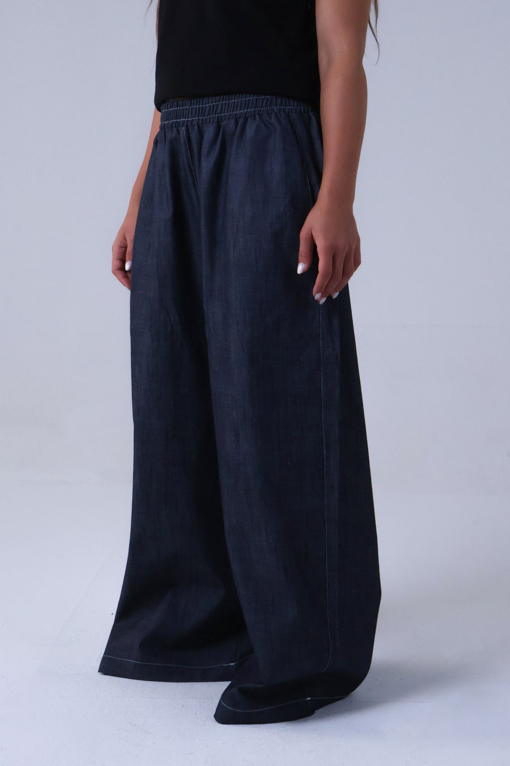 LVL Drift Denim Pants – Loose Fit – Dark Blue