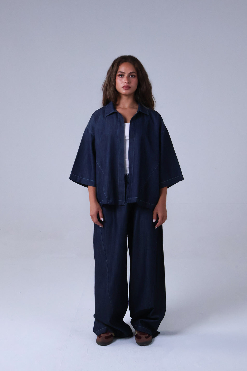 LVL Denim Set Cuts – Loose Fit – Dark Blue