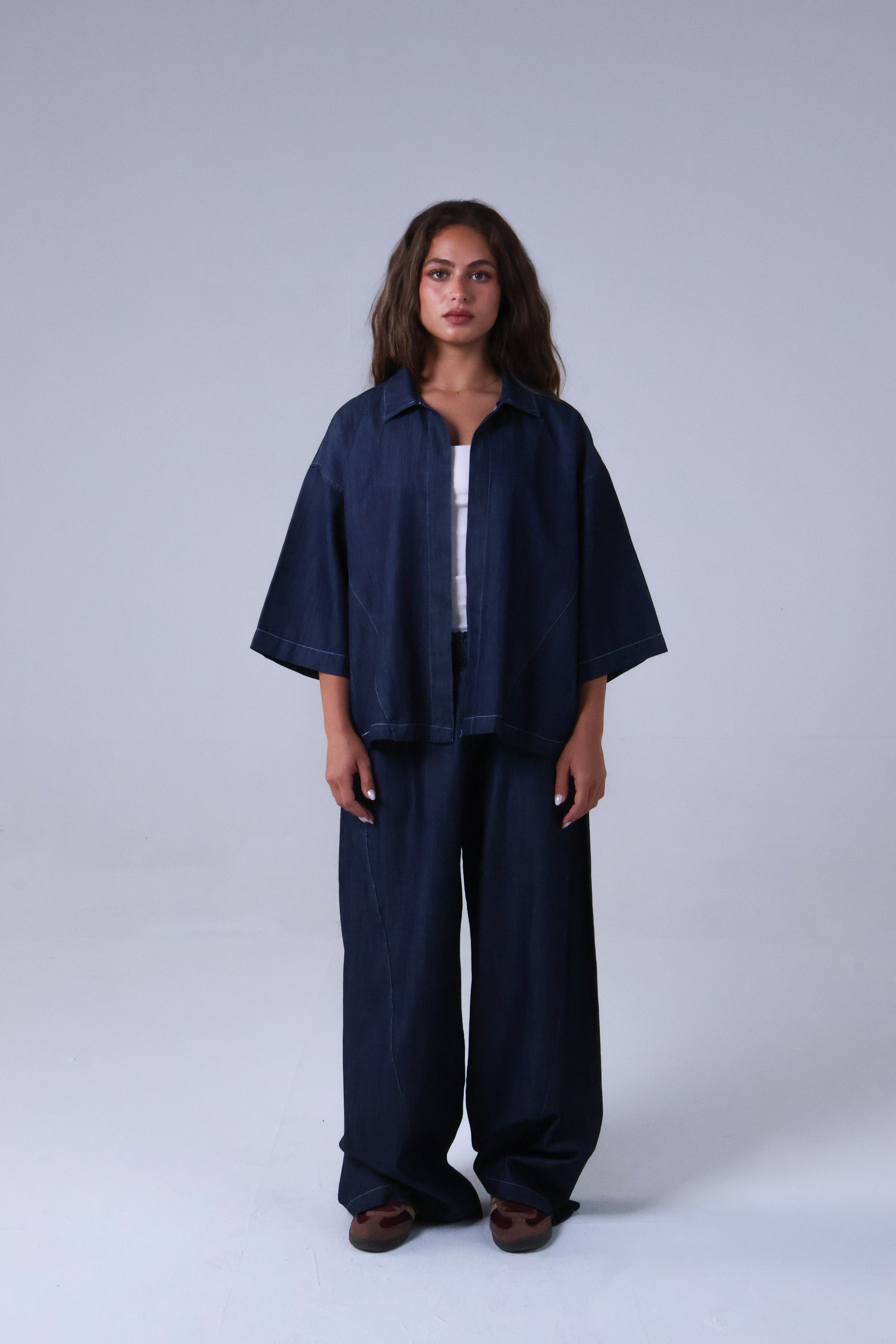 LVL Denim Set Cuts – Loose Fit – Dark Blue