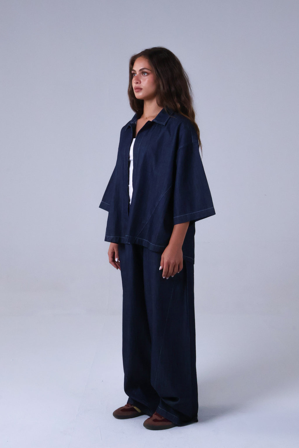 LVL Denim Set Cuts – Loose Fit – Dark Blue