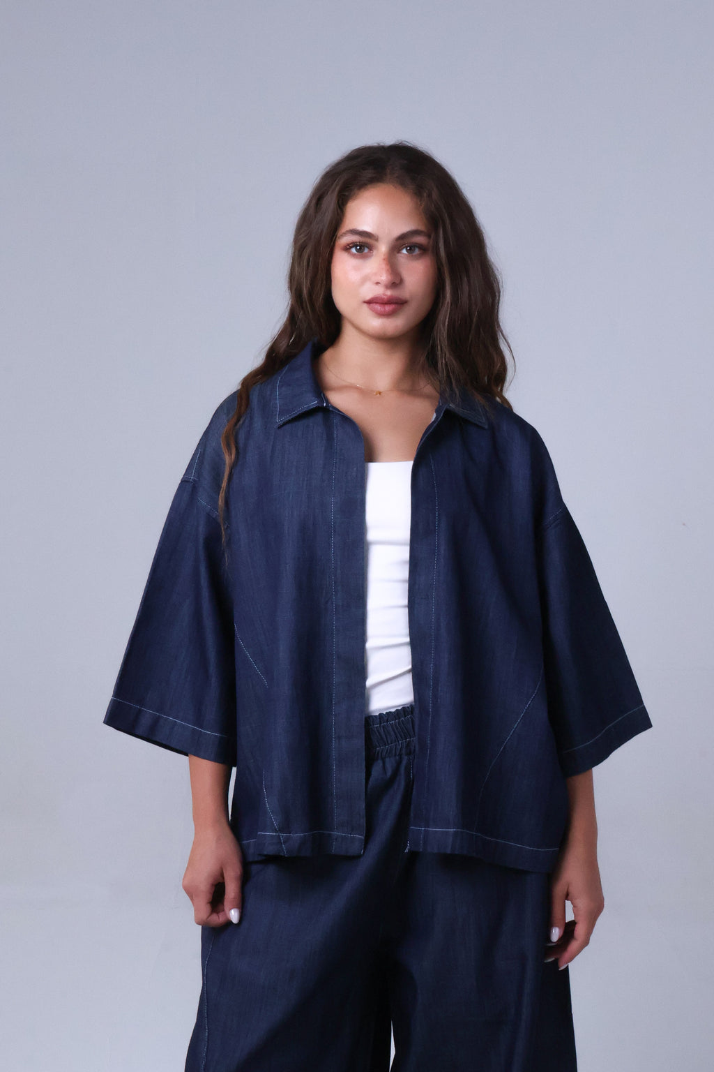 LVL Denim Set Cuts – Loose Fit – Dark Blue