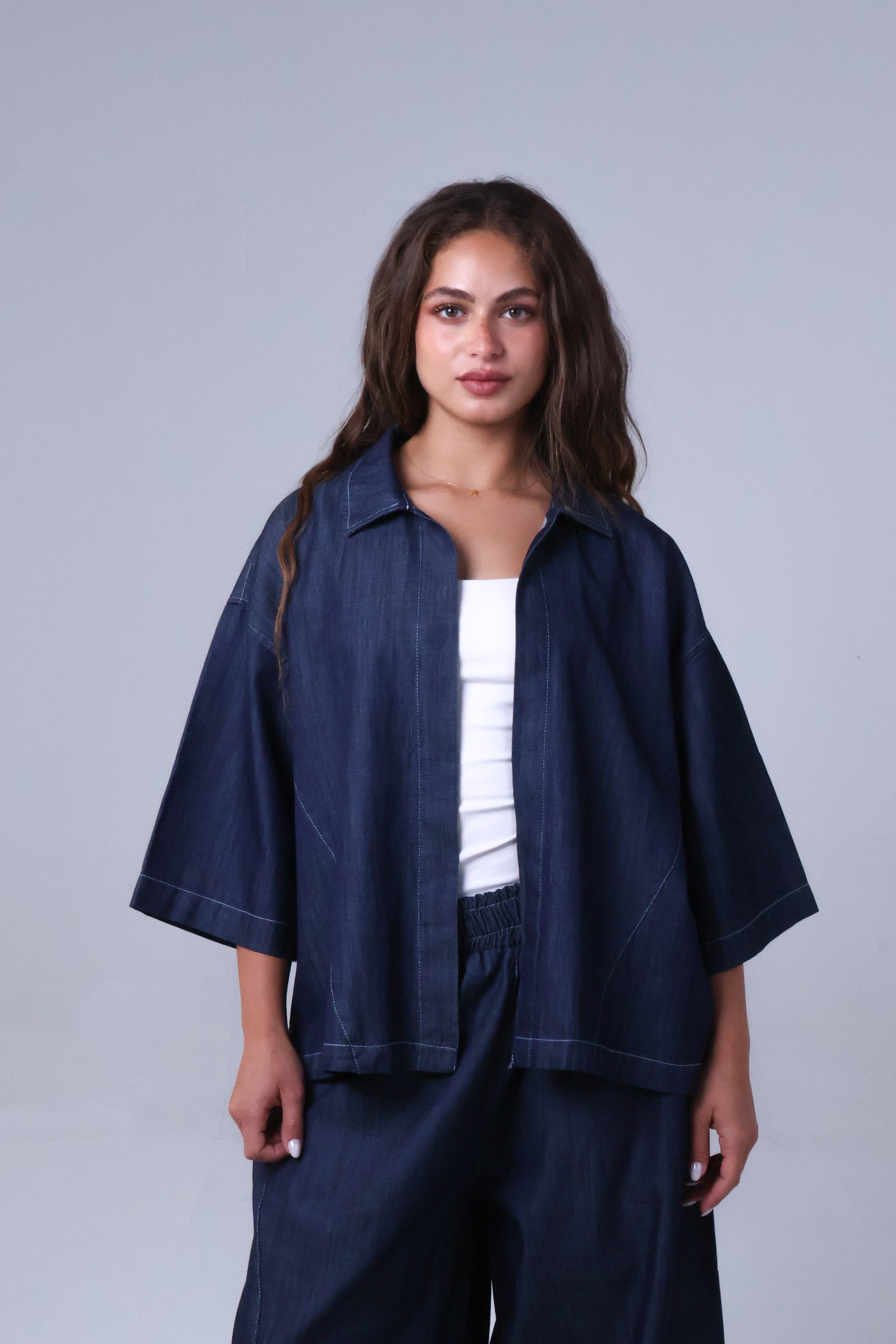 LVL Denim Set Cuts – Loose Fit – Dark Blue