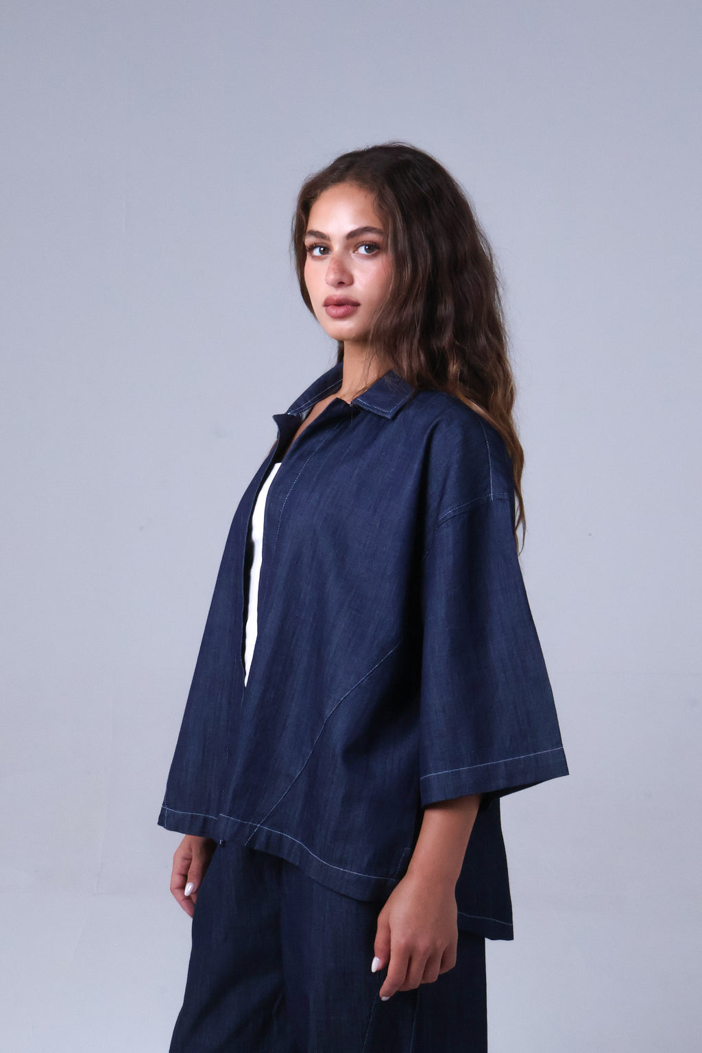 LVL Denim Set Cuts – Loose Fit – Dark Blue