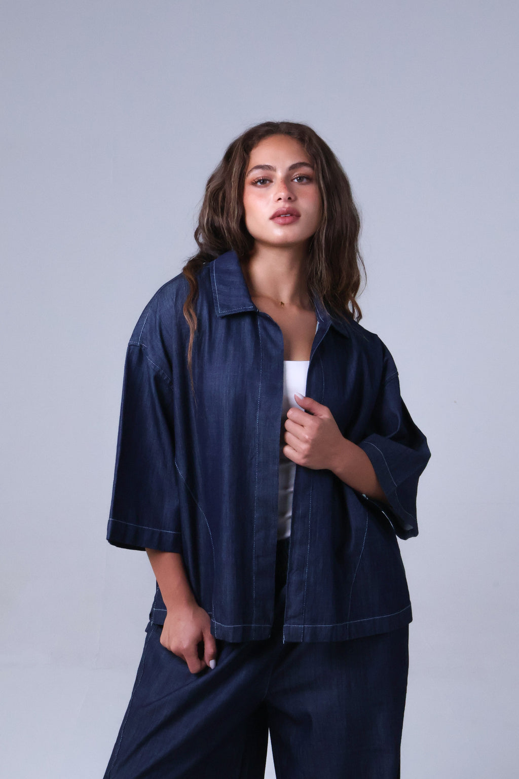 LVL Denim Set Cuts – Loose Fit – Dark Blue