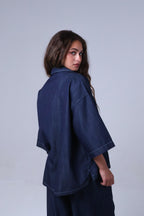 LVL Denim Set Cuts – Loose Fit – Dark Blue
