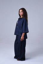 LVL Denim Set Cuts – Loose Fit – Dark Blue