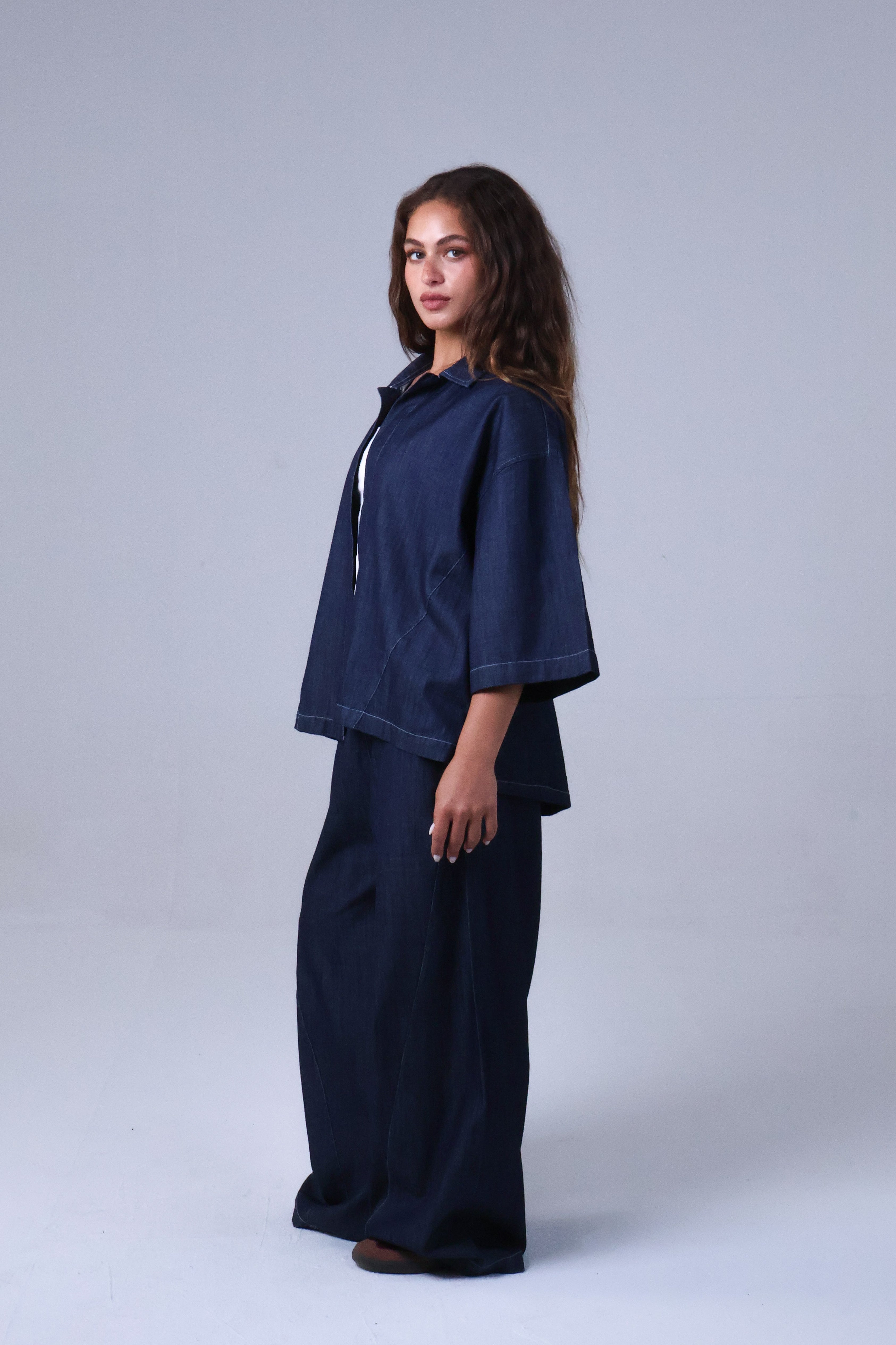 LVL Denim Set Cuts – Loose Fit – Dark Blue