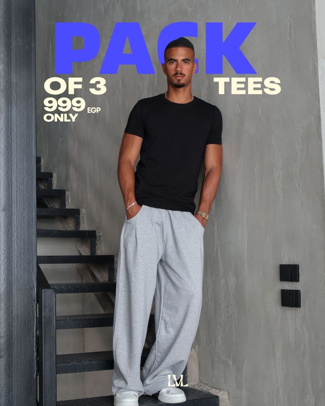 PACK OF 3 TEES FOR 999 EGP.